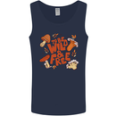 Wild & Free Mushroom Foraging Nature Mens Vest Tank Top Navy Blue