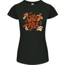 Wild & Free Mushroom Foraging Nature Womens Petite Cut T-Shirt Black