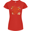 Wild & Free Mushroom Foraging Nature Womens Petite Cut T-Shirt Red