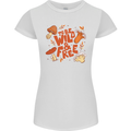 Wild & Free Mushroom Foraging Nature Womens Petite Cut T-Shirt White