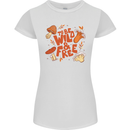 Wild & Free Mushroom Foraging Nature Womens Petite Cut T-Shirt White