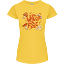 Wild & Free Mushroom Foraging Nature Womens Petite Cut T-Shirt Yellow