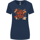 Wild & Free Mushroom Foraging Nature Womens Wider Cut T-Shirt Navy Blue