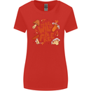 Wild & Free Mushroom Foraging Nature Womens Wider Cut T-Shirt Red