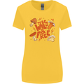 Wild & Free Mushroom Foraging Nature Womens Wider Cut T-Shirt Yellow