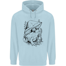 Wildlife Ecology a Frog and a Toadstool Childrens Kids Hoodie Light Blue