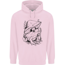 Wildlife Ecology a Frog and a Toadstool Childrens Kids Hoodie Light Pink