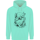Wildlife Ecology a Frog and a Toadstool Childrens Kids Hoodie Peppermint