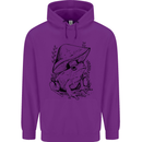 Wildlife Ecology a Frog and a Toadstool Childrens Kids Hoodie Purple