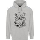 Wildlife Ecology a Frog and a Toadstool Childrens Kids Hoodie Sports Grey