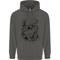 Wildlife Ecology a Frog and a Toadstool Childrens Kids Hoodie Storm Grey