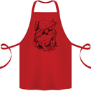 Wildlife Ecology a Frog and a Toadstool Cotton Apron 100% Organic Red
