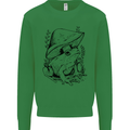 Wildlife Ecology a Frog and a Toadstool Kids Sweatshirt Jumper Irish Green