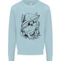Wildlife Ecology a Frog and a Toadstool Kids Sweatshirt Jumper Light Blue