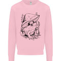 Wildlife Ecology a Frog and a Toadstool Kids Sweatshirt Jumper Light Pink