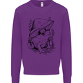 Wildlife Ecology a Frog and a Toadstool Kids Sweatshirt Jumper Purple
