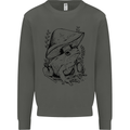 Wildlife Ecology a Frog and a Toadstool Kids Sweatshirt Jumper Storm Grey