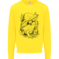 Wildlife Ecology a Frog and a Toadstool Kids Sweatshirt Jumper Yellow