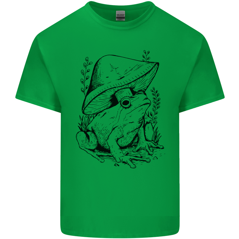 Wildlife Ecology a Frog and a Toadstool Kids T-Shirt Childrens Irish Green