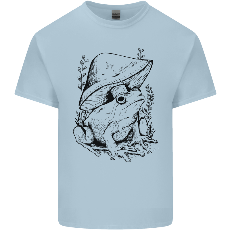 Wildlife Ecology a Frog and a Toadstool Kids T-Shirt Childrens Light Blue
