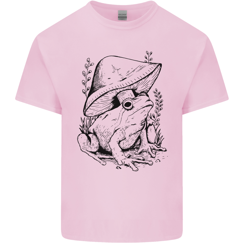 Wildlife Ecology a Frog and a Toadstool Kids T-Shirt Childrens Light Pink