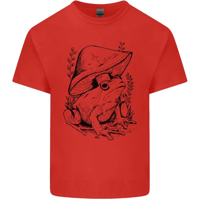 Wildlife Ecology a Frog and a Toadstool Kids T-Shirt Childrens Red