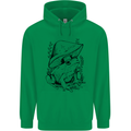 Wildlife Ecology a Frog and a Toadstool Mens 80% Cotton Hoodie Irish Green