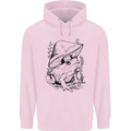 Wildlife Ecology a Frog and a Toadstool Mens 80% Cotton Hoodie Light Pink