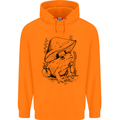 Wildlife Ecology a Frog and a Toadstool Mens 80% Cotton Hoodie Orange