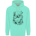 Wildlife Ecology a Frog and a Toadstool Mens 80% Cotton Hoodie Peppermint
