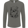 Wildlife Ecology a Frog and a Toadstool Mens Long Sleeve T-Shirt Charcoal