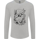 Wildlife Ecology a Frog and a Toadstool Mens Long Sleeve T-Shirt Sports Grey