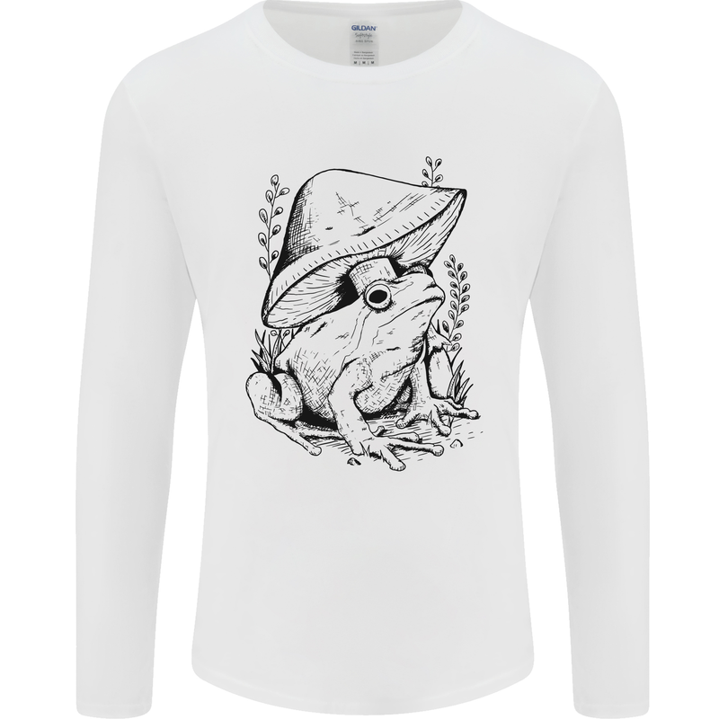Wildlife Ecology a Frog and a Toadstool Mens Long Sleeve T-Shirt White