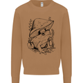 Wildlife Ecology a Frog and a Toadstool Mens Sweatshirt Jumper Caramel Latte