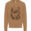 Wildlife Ecology a Frog and a Toadstool Mens Sweatshirt Jumper Caramel Latte