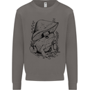 Wildlife Ecology a Frog and a Toadstool Mens Sweatshirt Jumper Charcoal