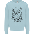 Wildlife Ecology a Frog and a Toadstool Mens Sweatshirt Jumper Light Blue