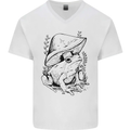 Wildlife Ecology a Frog and a Toadstool Mens V-Neck Cotton T-Shirt White