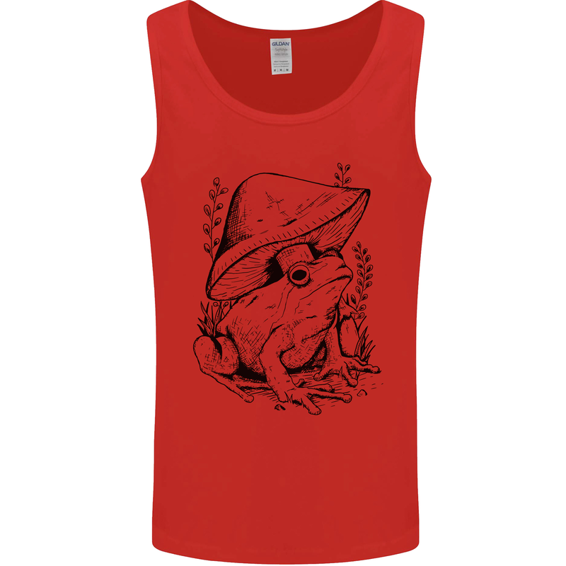 Wildlife Ecology a Frog and a Toadstool Mens Vest Tank Top Red