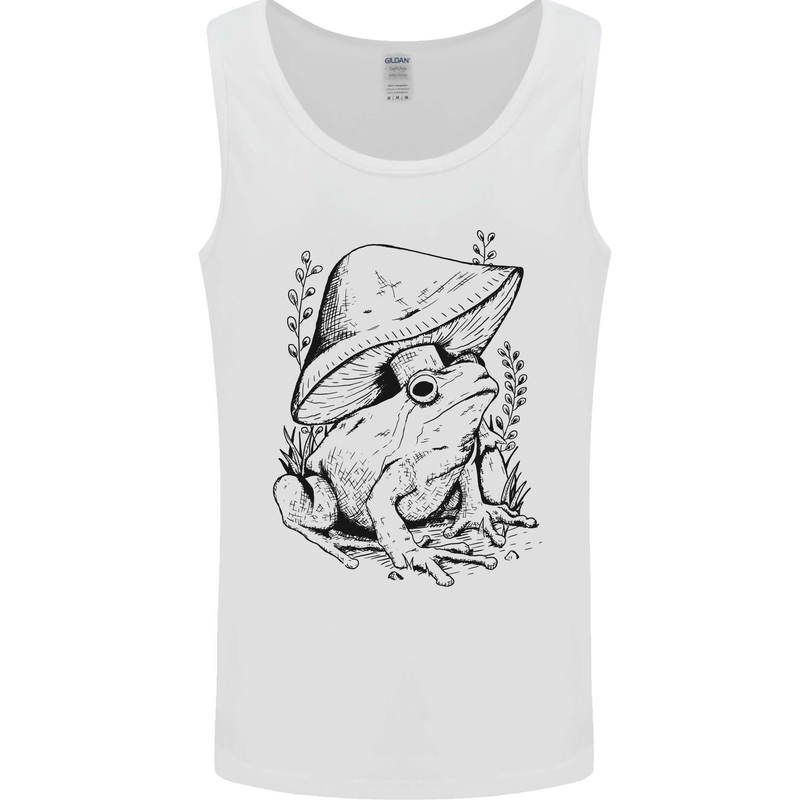 Wildlife Ecology a Frog and a Toadstool Mens Vest Tank Top White