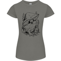 Wildlife Ecology a Frog and a Toadstool Womens Petite Cut T-Shirt Charcoal