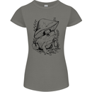 Wildlife Ecology a Frog and a Toadstool Womens Petite Cut T-Shirt Charcoal
