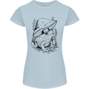 Wildlife Ecology a Frog and a Toadstool Womens Petite Cut T-Shirt Light Blue