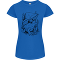 Wildlife Ecology a Frog and a Toadstool Womens Petite Cut T-Shirt Royal Blue