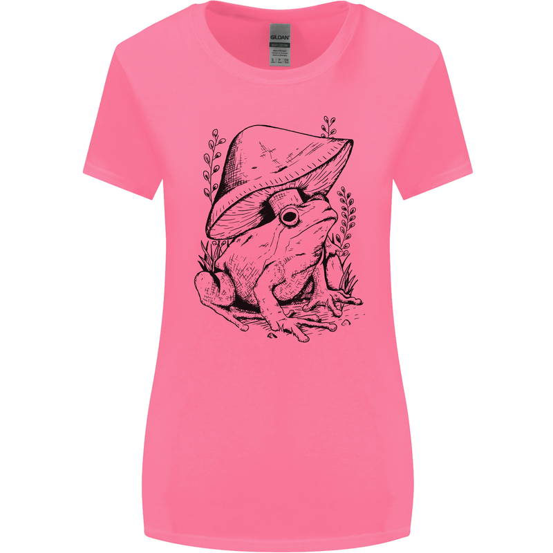 Wildlife Ecology a Frog and a Toadstool Womens Wider Cut T-Shirt Azalea