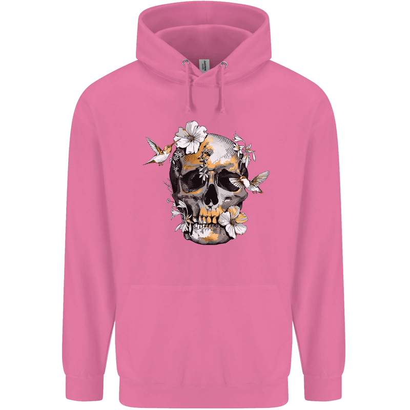 Wildlife Spring Skull Childrens Kids Hoodie Azalea