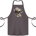 Wildlife Spring Skull Cotton Apron 100% Organic Dark Grey
