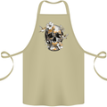 Wildlife Spring Skull Cotton Apron 100% Organic Khaki