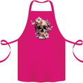 Wildlife Spring Skull Cotton Apron 100% Organic Pink