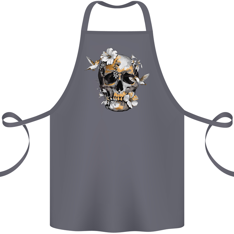 Wildlife Spring Skull Cotton Apron 100% Organic Steel